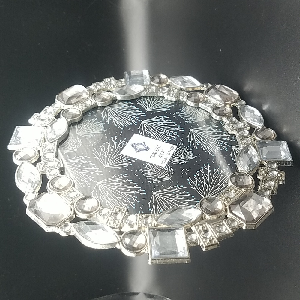 Picture Photo Frame With Chunky Clear Rhinestones - Picture 4 of 10